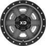 XD133 FUSION OFF-ROAD Satin Gray With Satin Black Lip Wheels