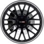 MANTA GLOSS BLACK W/ MIRROR CUT LIP Wheels