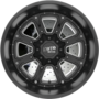 MO984 SHIFT Matte Gray Gloss Black Inserts Wheels