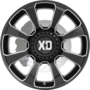 XD854 REACTOR Gloss Black Milled Wheels