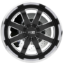 MO200 Gloss Black Milled Center Chrome Lip Wheels