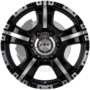 Monster 17x8 Gloss Black Machined Face Wheels