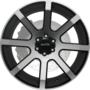 DT8 Gloss Black Machined Wheels