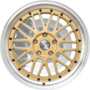 LEMANZ Gold Center Machined Lip Wheels