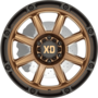 XD863 Matte Bronze With Black Lip Wheels