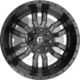 SLEDGE 1-PIECE MATTE BLACK GLOSS BLACK LIP Wheels