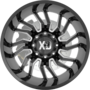 XD858 TENSION Gloss Black Milled Wheels