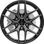 JAGER-DYNA 6-stud  GLOSS BLACK MILLED CHAMFER Wheels