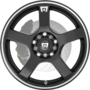 MR116 FS5 Gloss Black Machined Flange Wheels