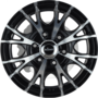 KT-8 GLOSS BLACK MACHINED Wheels