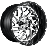 Image of FUEL OFFROAD Wheels TRITON CHROME PLATED GLOSS BLACK LIP
