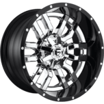 Image of FUEL OFFROAD Wheels SLEDGE 2-PIECE CHROME WITH GLOSS BLACK LIP