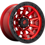 Image of FUEL OFFROAD Wheels COVERT CANDY RED BLACK BEAD RING