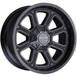 Image of Moto Metal Wheels MO984 SHIFT Matte Gray Gloss Black Inserts