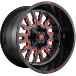 Image of FUEL OFFROAD Wheels STROKE GLOSS BLACK RED TINTED CLEAR
