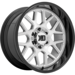 Image of XD Wheels XD849 GRENADE 2 Brushed Milled With Gloss Black Lip