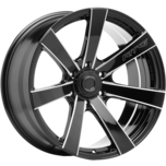 Image of LENSO Wheels RT-G GLOSS BLACK WITH LASER TEXT EDGE SPOKE BALL CUT