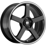 Image of MOTEGI Wheels MR116 FS5 Gloss Black Machined Flange