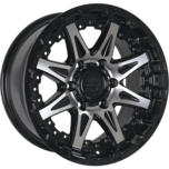 Image of American Outlaw Wheels DOUBLESHOT Gloss Black - Machined Face