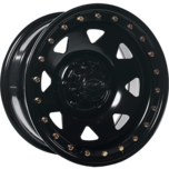Image of Dynamic Steel Wheels Imitation Beadlock Satin Black Powder Coated