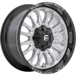 Image of FUEL OFFROAD Wheels ARC SILVER BRUSHED FACE WITH MILLED BLACK LIP