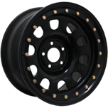 Image of Dynamic Steel Wheels Imitation Beadlock D Satin Black Powder Coated