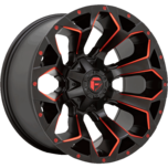 Image of FUEL OFFROAD Wheels ASSAULT 1-PIECE MATTE BLACK RED MILLED