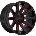 Image of FUEL OFFROAD Wheels CONTRA GLOSS BLACK RED TINTED CLEAR