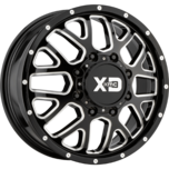 Image of XD Wheels XD843 GRENADE DUALLY Gloss Black Milled - Front