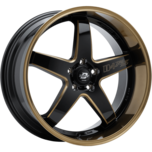 Image of LENSO Wheels PROJECT-D-1RS GLOSS BLACK COPPER MILLING COPPER LIP