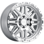 Black Rhino By Wheelpros ALAMO SILVER W/ MIRROR FACE & STAINLESS BOLTS