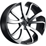RedBourne by WheelPros VINCENT GLOSS BLACK W/ MIRROR CUT FACE - DIRECTIONAL