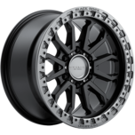 Image of Black Rock Wheels Cobra Satin Black With Gunmetal Grey Ring