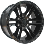 Image of American Outlaw Wheels RAILCAR 6  Gloss Black