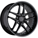 PREMIO MATTE BLACK W/ GLOSS BLACK LIP Wheels