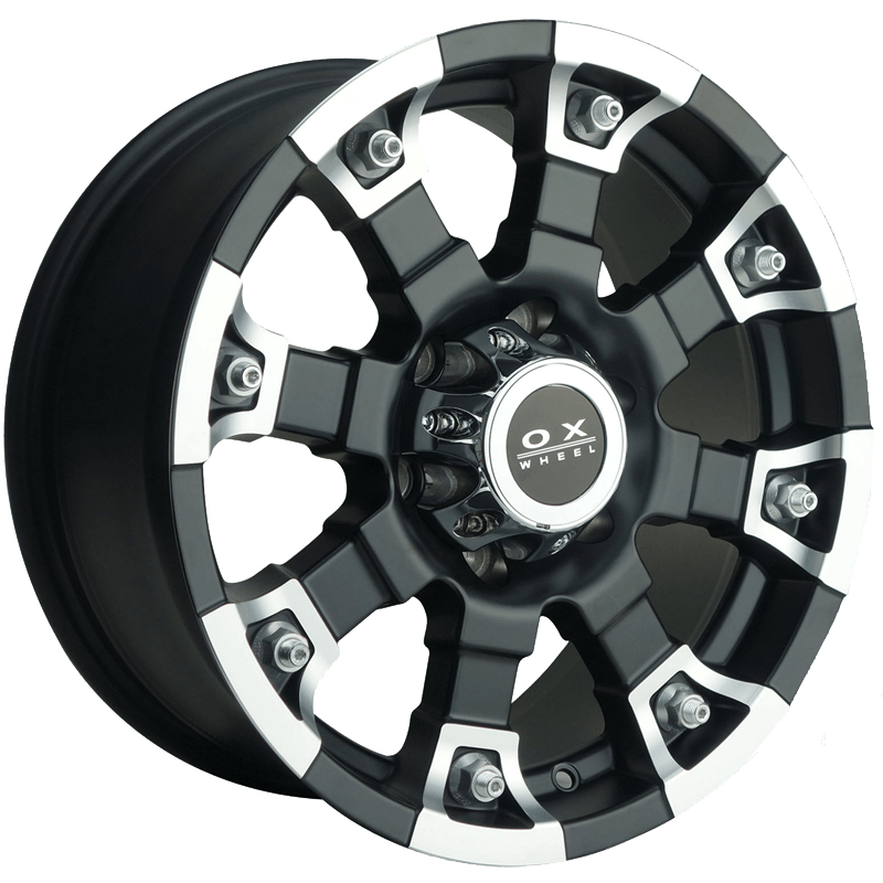 OX218 Flat Black Machined Face Wheel