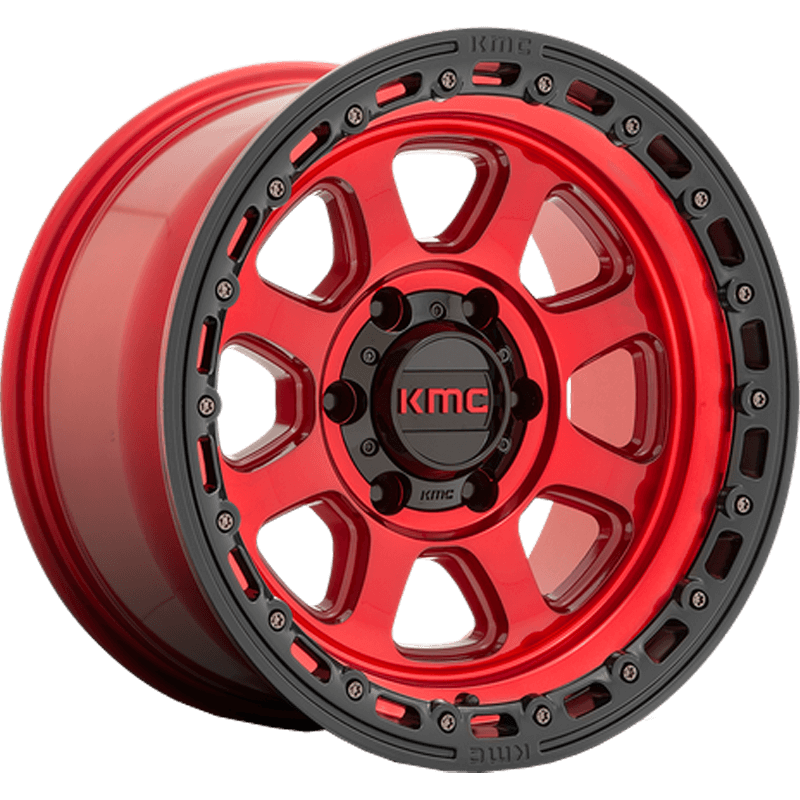 Image of KMC Wheels KM548 CHASE Candy Red With Black Lip