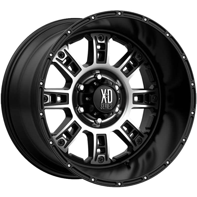 XD809 RIOT Matte Black Machined Wheels