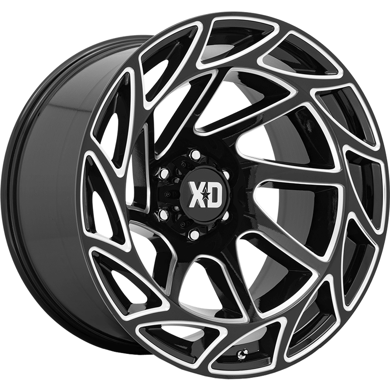 Image of XD Wheels XD860 ONSLAUGHT Gloss Black Milled