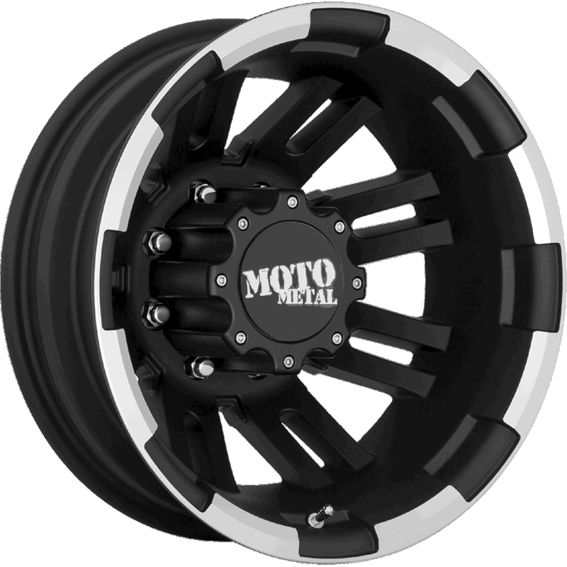 MO963 Matte Black Machined - Rear Wheels