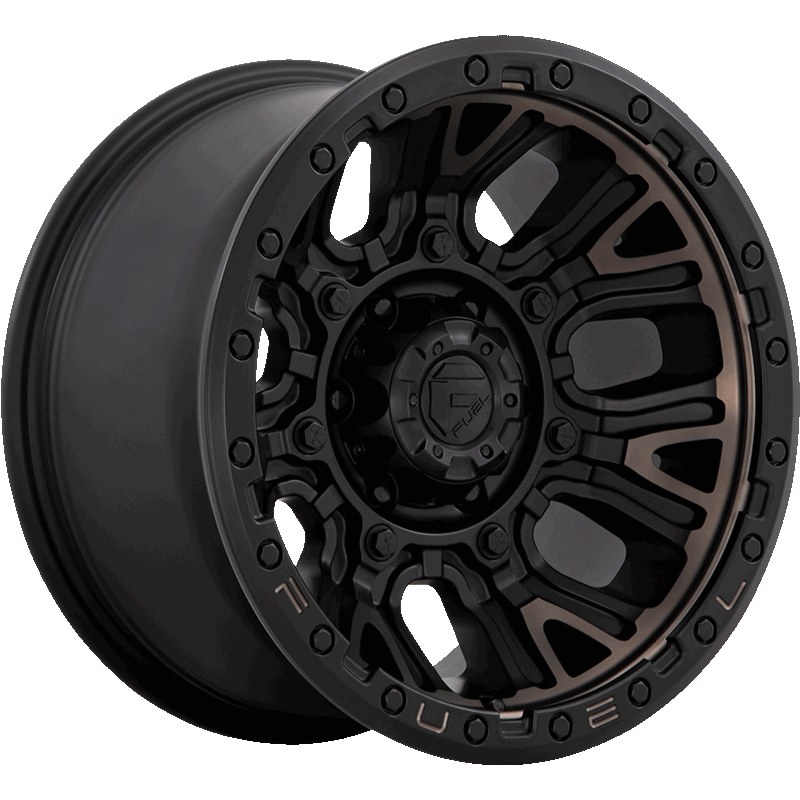 Image of FUEL OFFROAD Wheels TRACTION	 MATTE BLACK WITH DOUBLE DARK TINT