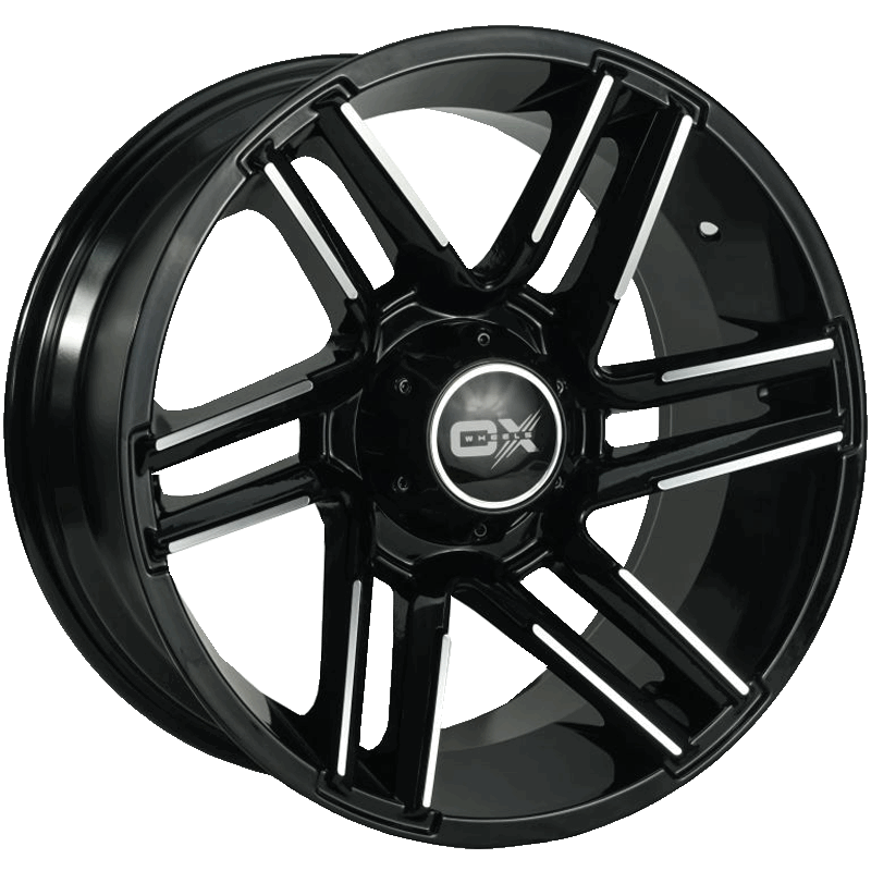 OX405 Black Machined Lip Wheel