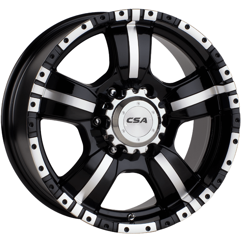 Image of CSA Wheels Monster 17x8 Gloss Black Machined Face