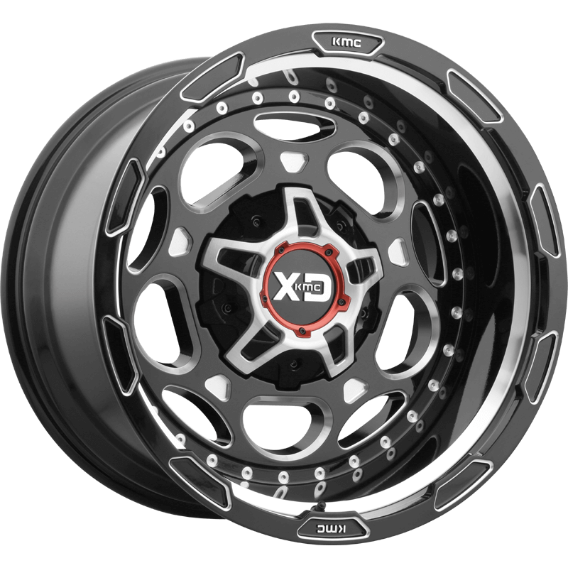 XD837 DEMODOG Gloss Black Milled Wheel
