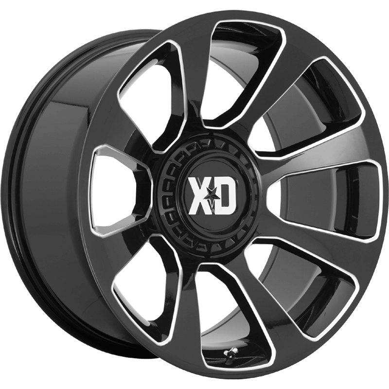 Image of XD Wheels XD854 REACTOR Gloss Black Milled