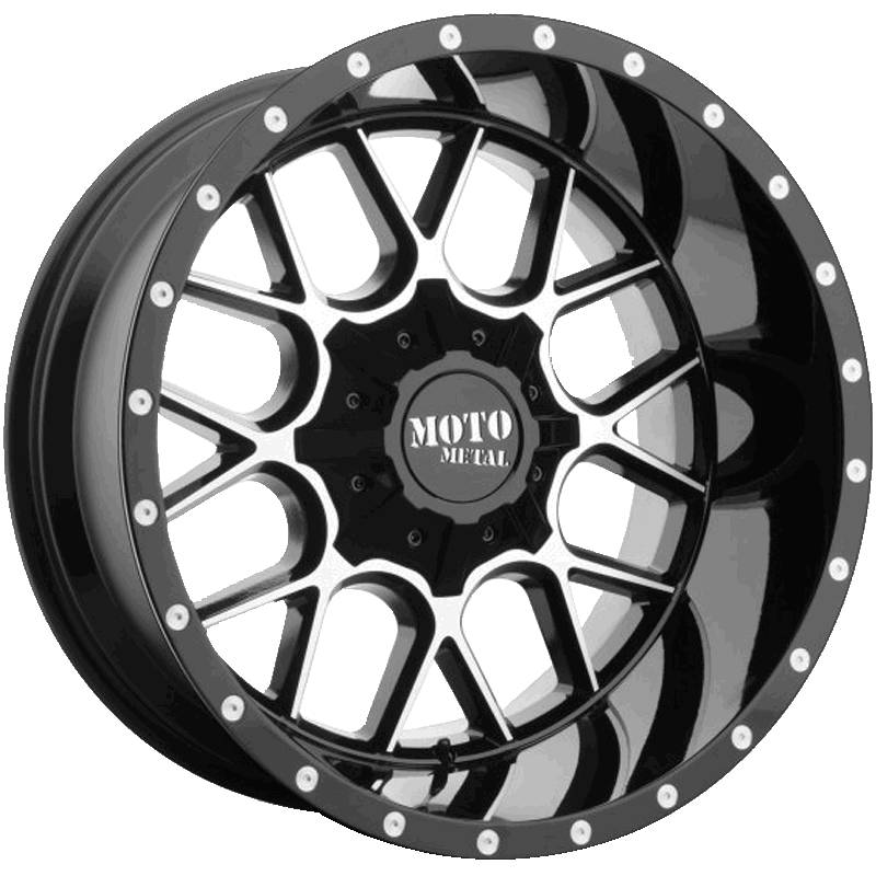 Image of Moto Metal Wheels MO986 SIEGE Gloss Black Machined
