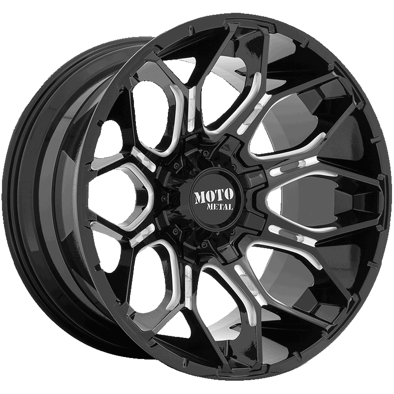 Image of Moto Metal Wheels MO808 SNIPER Gloss Black Milled