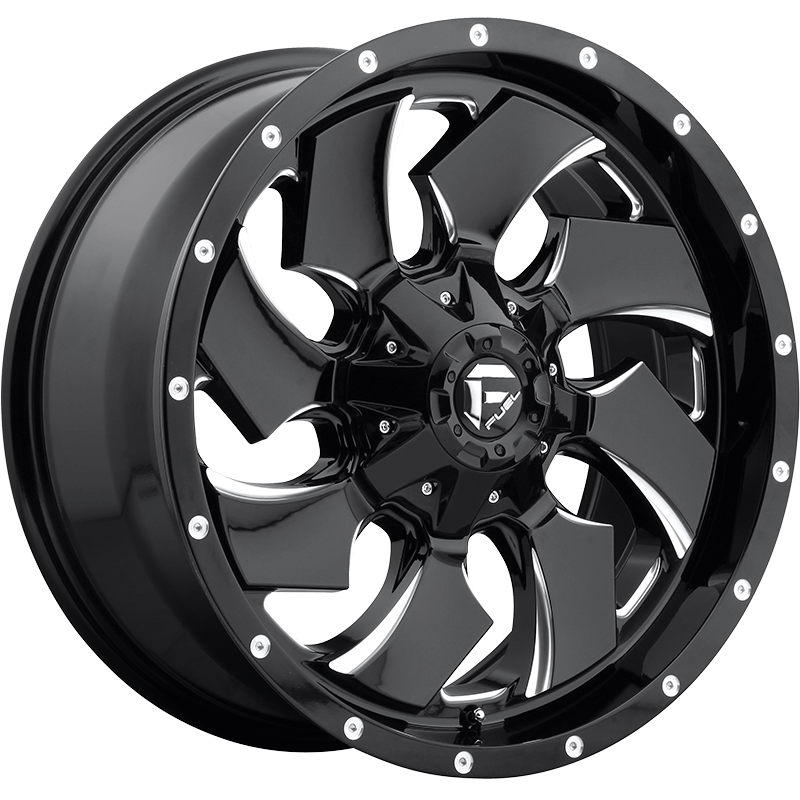 Image of FUEL OFFROAD Wheels CLEAVER 1-PIECE GLOSS BLACK MILLED