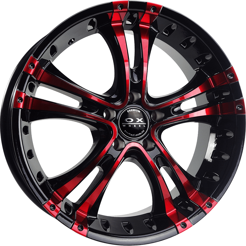 OX962 Black Red Machined Face