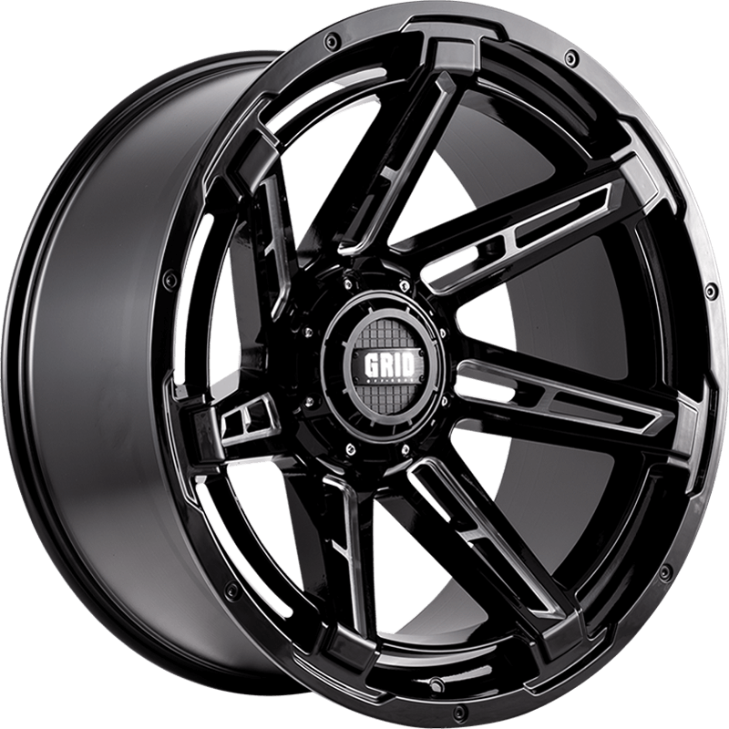 GD12 GLOSS BLACK MILLED Wheels